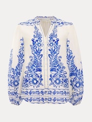 Phase Eight Blue Marisa Blouse - Image 7 of 7