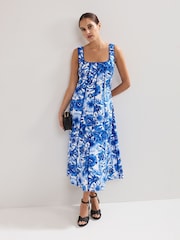 Phase Eight Blue Goldie Printed Dress - Image 1 of 6