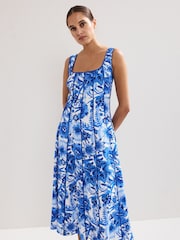 Phase Eight Blue Goldie Printed Dress - Image 3 of 6