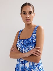 Phase Eight Blue Goldie Printed Dress - Image 4 of 6