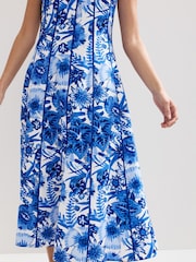 Phase Eight Blue Goldie Printed Dress - Image 5 of 6