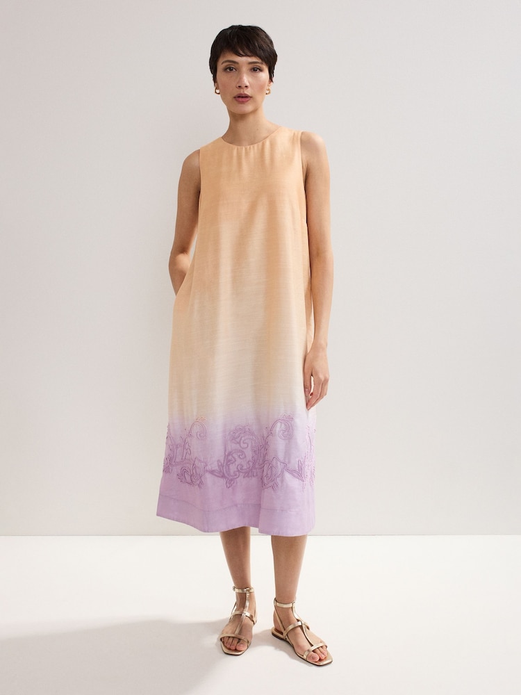 Phase Eight Orange Elida Ombre Dress - Image 1 of 7
