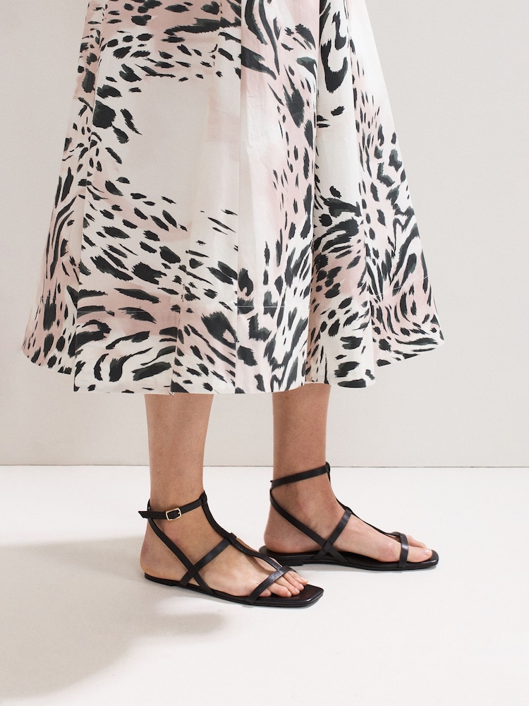 Phase Eight Black Strappy Flat Sandals - Image 2 of 7