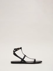 Phase Eight Black Strappy Flat Sandals - Image 4 of 7