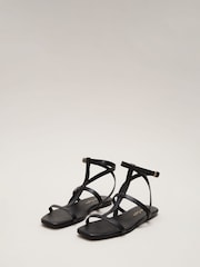 Phase Eight Black Strappy Flat Sandals - Image 5 of 7