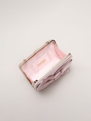 Phase Eight Pink Satin Knot Clutch Bag - Image 4 of 7