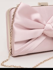 Phase Eight Pink Satin Knot Clutch Bag - Image 5 of 7