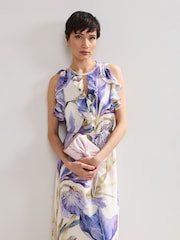 Phase Eight Pink Satin Knot Clutch Bag - Image 6 of 7