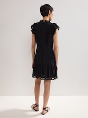 Phase Eight Black Petite 100% Cotton Asa Floral Dress - Image 2 of 7