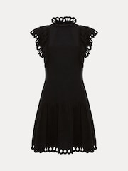 Phase Eight Black Petite 100% Cotton Asa Floral Dress - Image 7 of 7