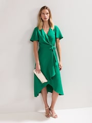 Phase Eight Green Petite Julissa Wrap Dress - Image 1 of 7