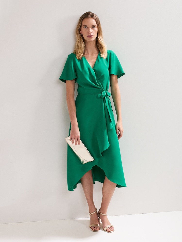 Phase Eight Green Petite Julissa Wrap Dress - Image 1 of 7
