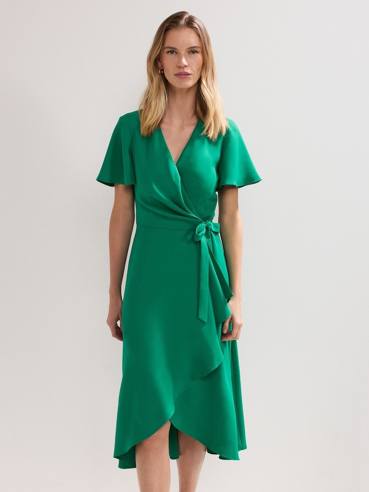 Phase Eight Green Petite Julissa Wrap Dress - Image 3 of 7