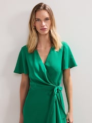 Phase Eight Green Petite Julissa Wrap Dress - Image 4 of 7