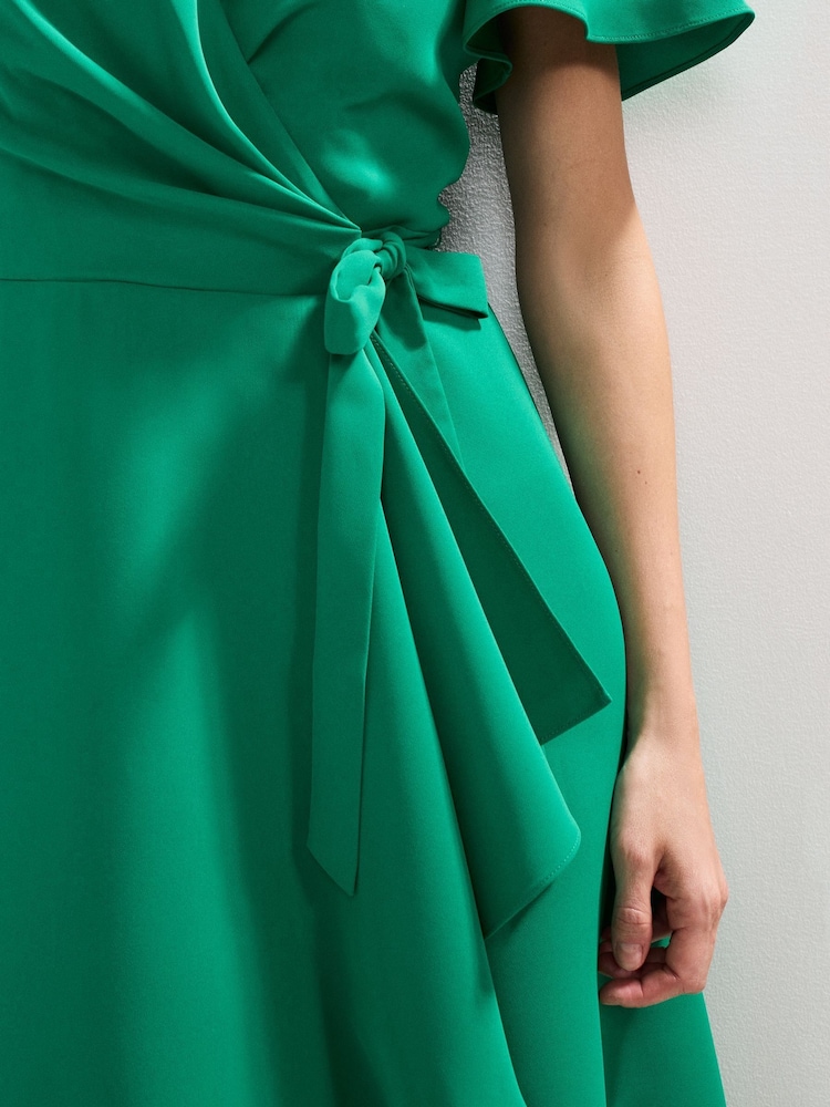 Phase Eight Green Petite Julissa Wrap Dress - Image 5 of 7