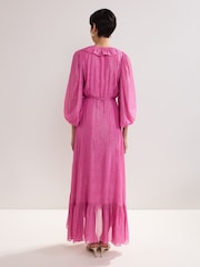 Phase Eight Pink Araminta Wrap Dress - Image 3 of 7