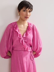 Phase Eight Pink Araminta Wrap Dress - Image 5 of 7
