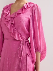 Phase Eight Pink Araminta Wrap Dress - Image 6 of 7