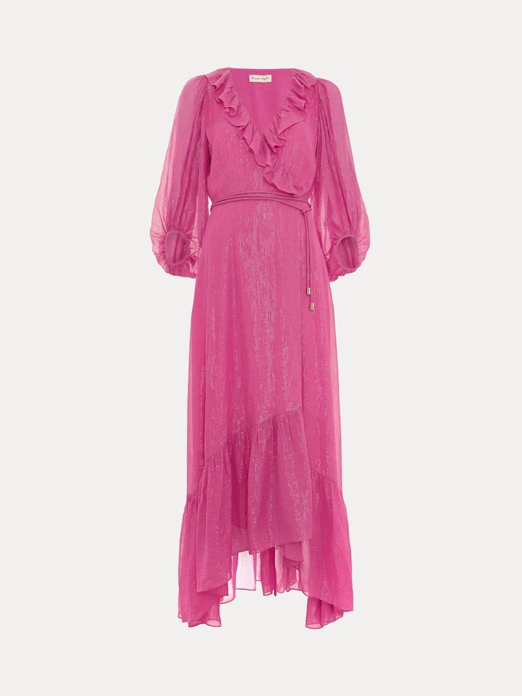 Phase Eight Pink Araminta Wrap Dress - Image 7 of 7