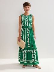 Phase Eight Green Ida Floral Print Dress - Image 1 of 7