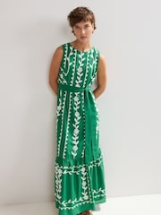 Phase Eight Green Ida Floral Print Dress - Image 3 of 7