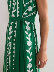 Phase Eight Green Ida Floral Print Dress - Image 5 of 7