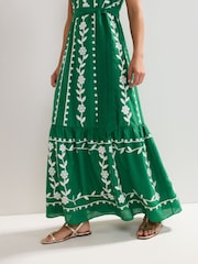 Phase Eight Green Ida Floral Print Dress - Image 7 of 7