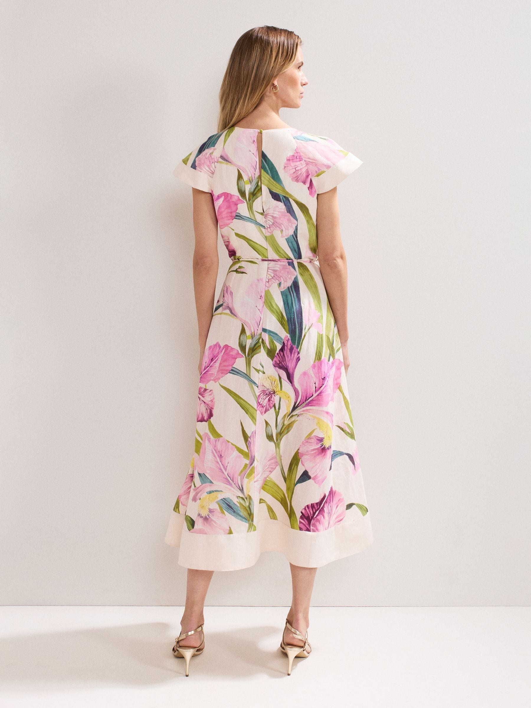 [Phase Eight] Matilda Floral Dress フリルカラーフローラル Matilda Floral Dress | Phase Eight ROW |