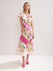 Phase Eight Cream Matilda Floral Print Dress - Image 8 of 8