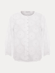 Phase Eight White Daisy Poplin Blouse - Image 1 of 1