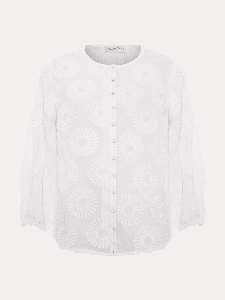 Phase Eight White Daisy Poplin Blouse - Image 1 of 1
