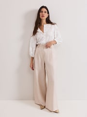 Phase Eight White Daisy Poplin Blouse - Image 2 of 7