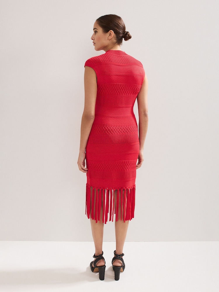 Phase Eight Red Tazmin Tassel Dress - Image 2 of 7