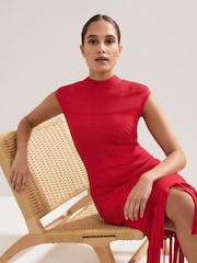Phase Eight Red Tazmin Tassel Dress - Image 5 of 7