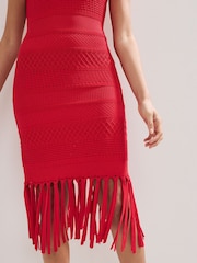 Phase Eight Red Tazmin Tassel Dress - Image 6 of 7