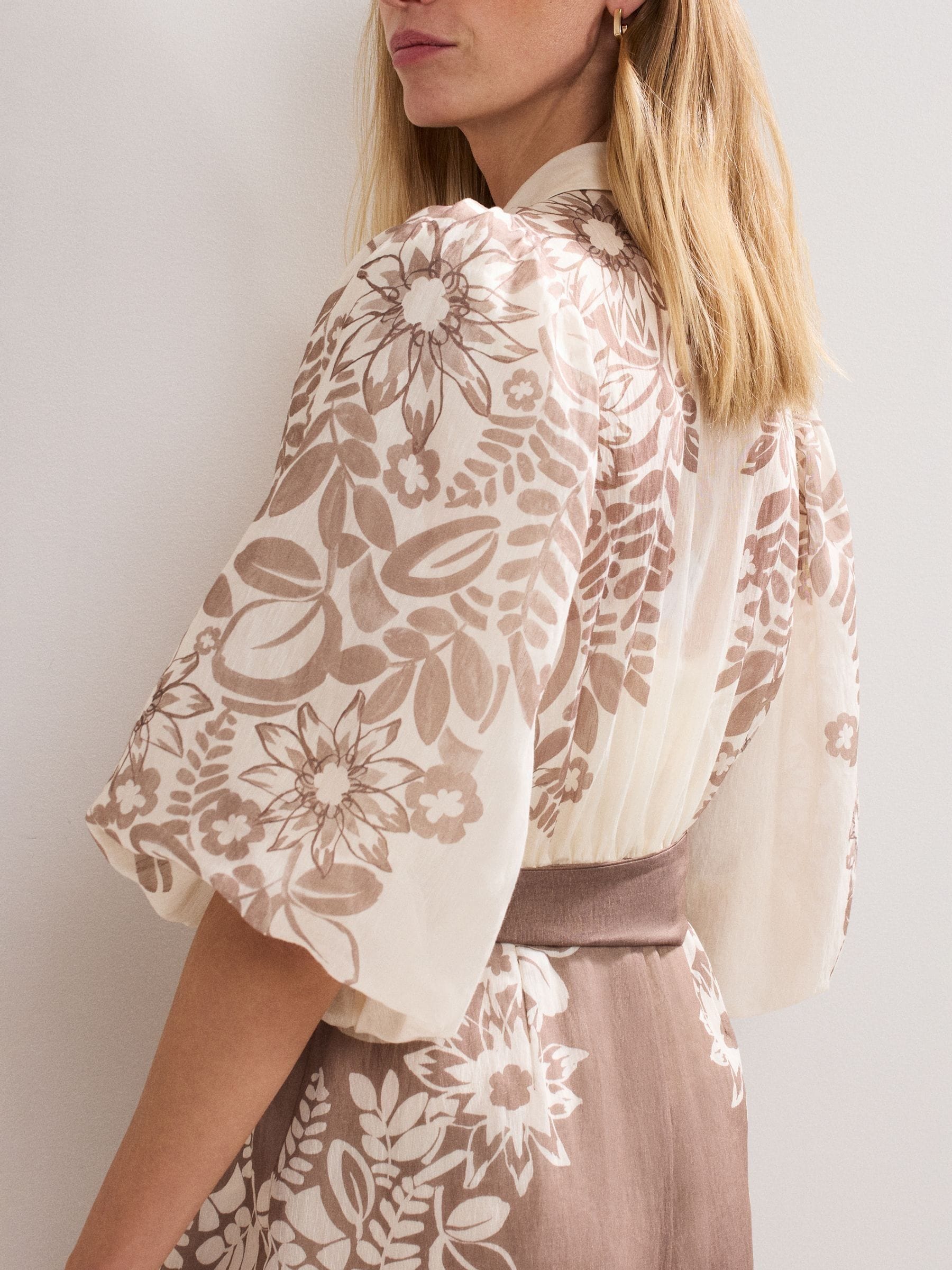 Phase Eight* Lilja リーフ柄ジャンプスーツ Phase Eight Lilja Leaf Print Jumpsuit, Beige