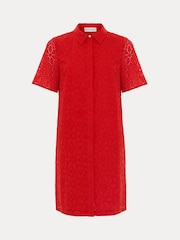 Phase Eight Red Petite Nicky 100% Cotton Shirt Dress - Image 6 of 6