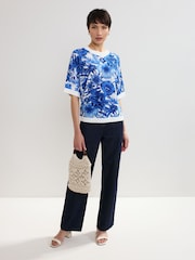 Phase Eight Blue Lizzy Printed Jumper - Image 4 of 7