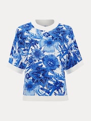 Phase Eight Blue Lizzy Printed Jumper - Image 7 of 7