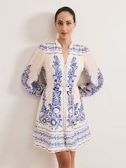 Phase Eight White Pia Floral Print Dress - Image 1 of 6