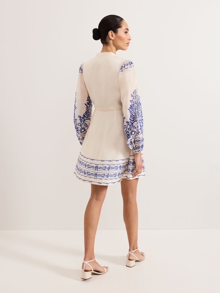 Phase Eight White Pia Floral Print Dress - Image 2 of 6