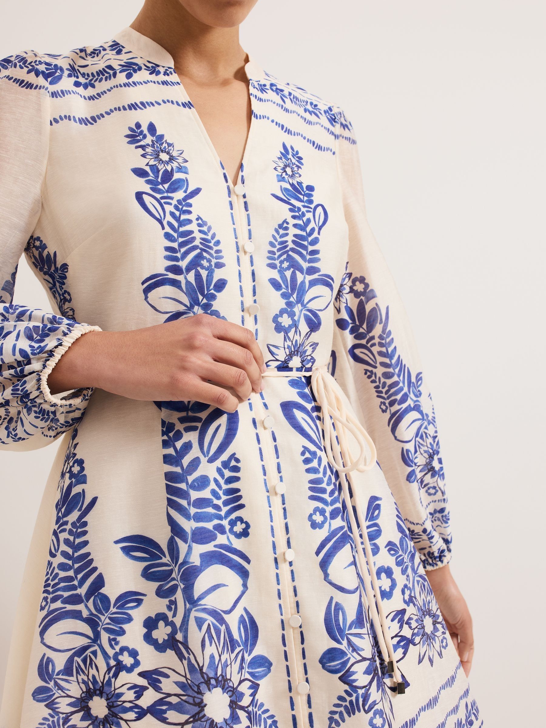 【関税込】PhaseEight ワンピース☆White Pia Floral Print Dres Pia Floral Dress | Phase Eight ROW |