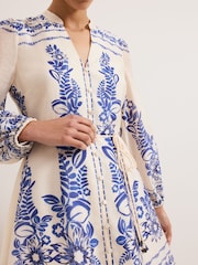 Phase Eight White Pia Floral Print Dress - Image 4 of 6