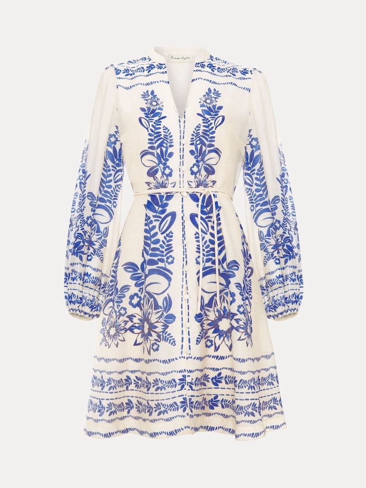 Phase Eight White Pia Floral Print Dress - Image 6 of 6
