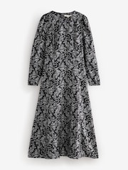 Laura Ashley Black Lloyd Long Sleeve Lloyd Dress - Image 3 of 6
