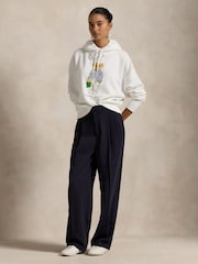 Polo Ralph Lauren White Polo Bear Fleece Hoodie - Image 3 of 5