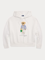 Polo Ralph Lauren White Polo Bear Fleece Hoodie - Image 5 of 5