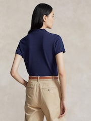 Polo Ralph Lauren Blue Slim Fit Stretch Polo Shirt - Image 2 of 5