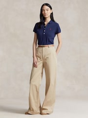 Polo Ralph Lauren Blue Slim Fit Stretch Polo Shirt - Image 3 of 5