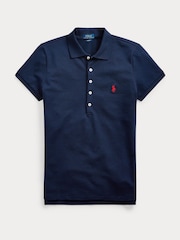Polo Ralph Lauren Blue Slim Fit Stretch Polo Shirt - Image 5 of 5